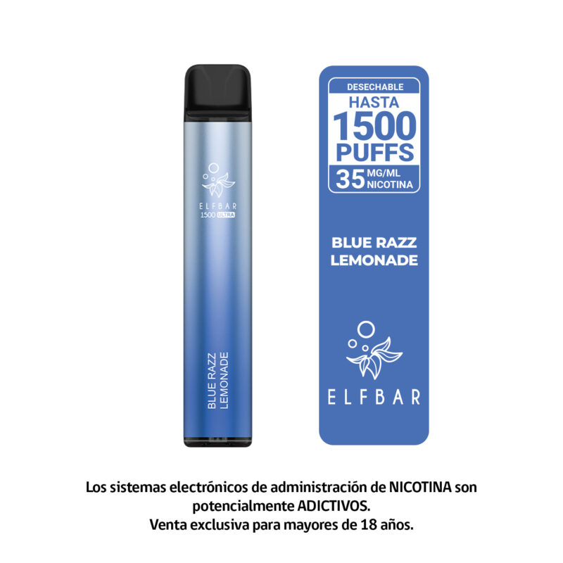 Desechable ELFBAR - Blue Razz Lemonade - 1500 Puff