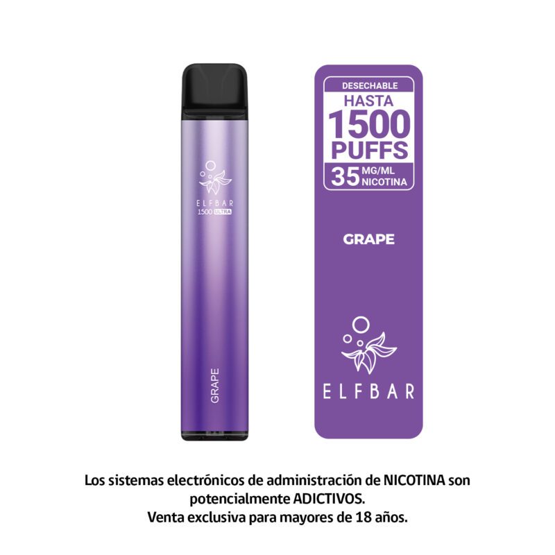 Desechable ELFBAR - Grape - 1500 Puff