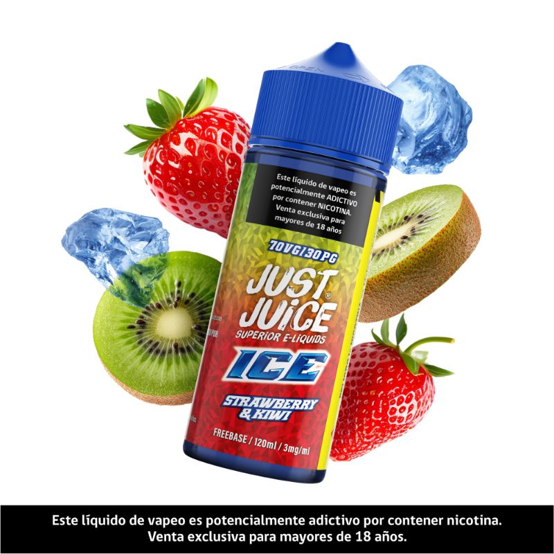 JUST JUICE STRAWBERRY KIWI SUPER ICE 120ML - 3MG